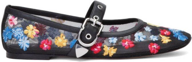 3.1 Phillip Lim ID Flowerworks mesh ballerina shoes Black