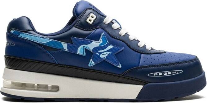 A BATHING APE x Pagani Roadsta "Navy ABC Camo" sneakers Blue