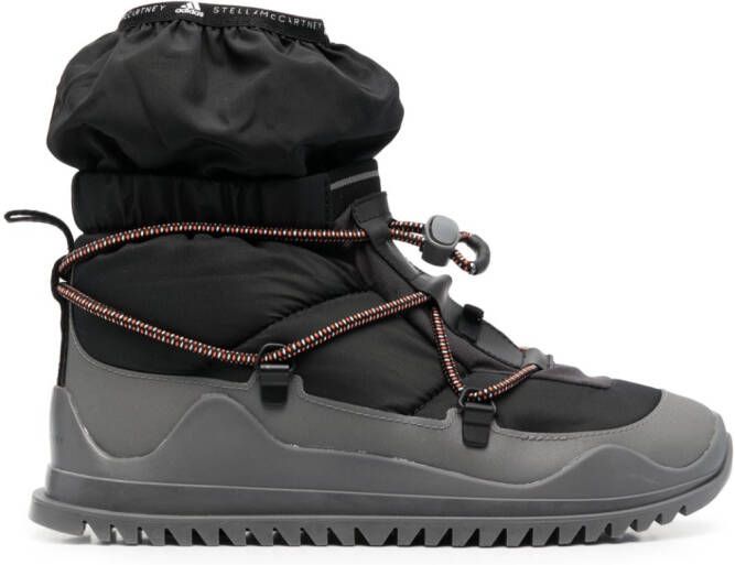 Adidas by Stella McCartney logo-print drawstring boots Black