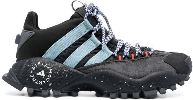 Adidas by Stella McCartney ridged-sole lace-up sneakers Black