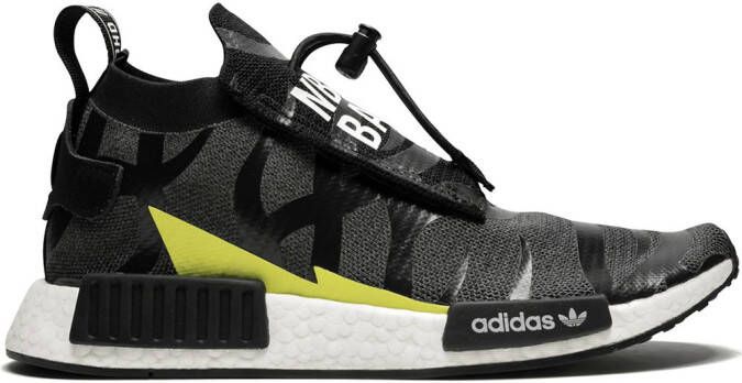 Adidas x Billionaires Club x Pharrell Williams NMD Hu "Plaid Pack Green" sneakers