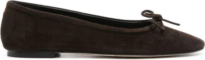 Aeyde suede ballerina shoes Brown