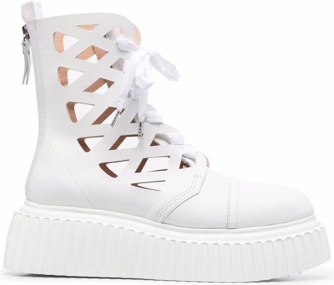 AGL cut-out ankle boots White