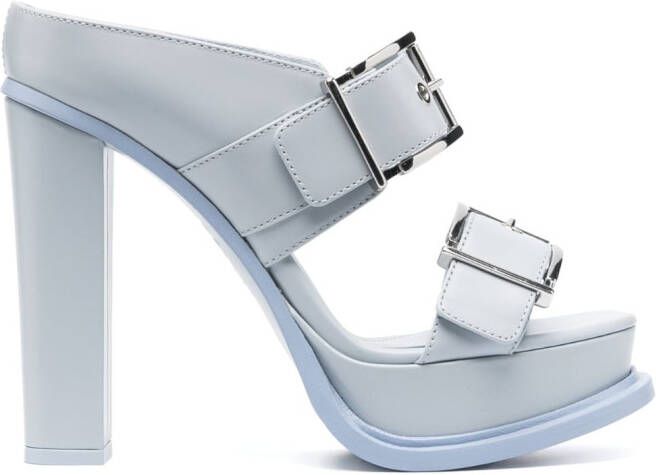 Alexander McQueen 120mm leather sandals Blue
