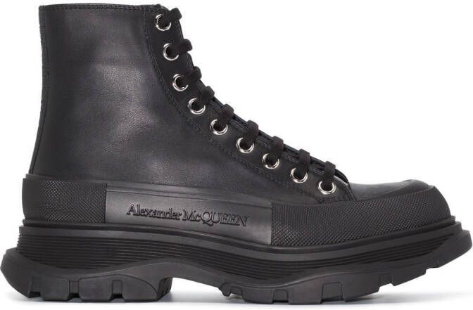 Alexander McQueen chunky-sole ankle boots Black