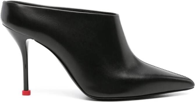 Alexander McQueen Thorn 90mm leather mules Black