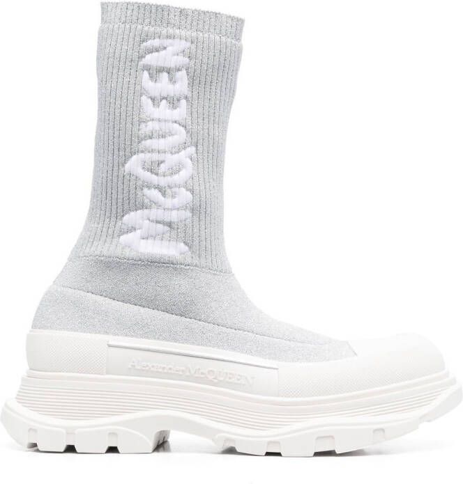 Alexander McQueen Tread Slick sock-style boots Grey