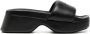 Alexander Wang Float logo-debossed platform slides Black - Thumbnail 1