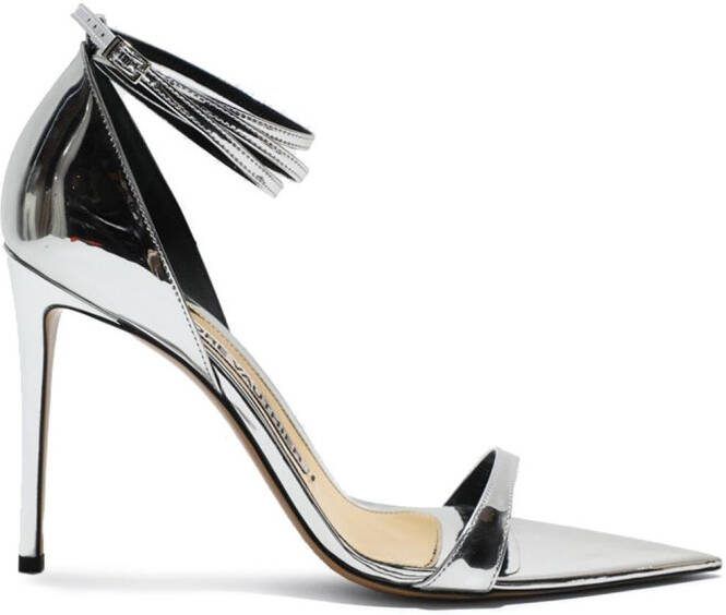 Alexandre Vauthier metallic-leather sandals Silver