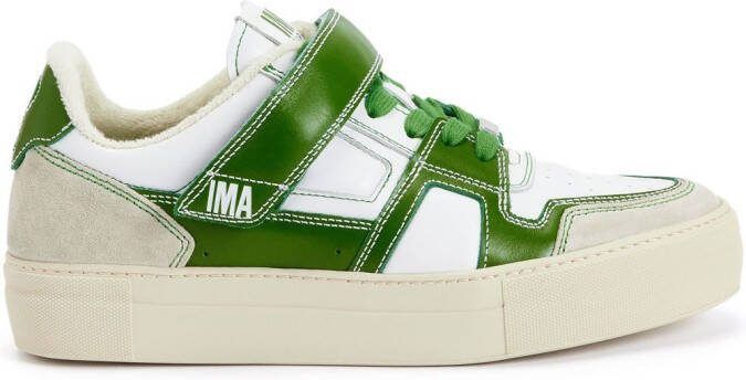 AMI Alexandre Mattiussi Green  White Ami Arcade Sneakers - Picture 3