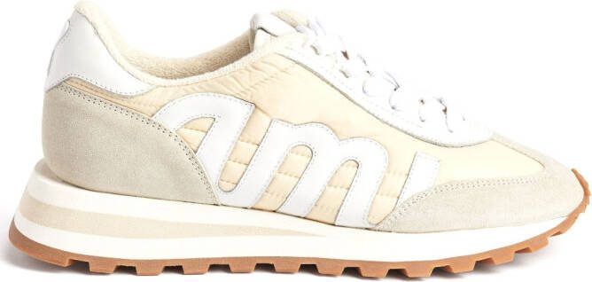 AMI Alexandre Mattiussi Beige  Off-White Ami de Cœur Rush Sneakers - Picture 5