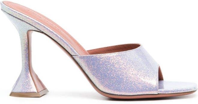Amina Muaddi 95mm Lupita sandals Purple