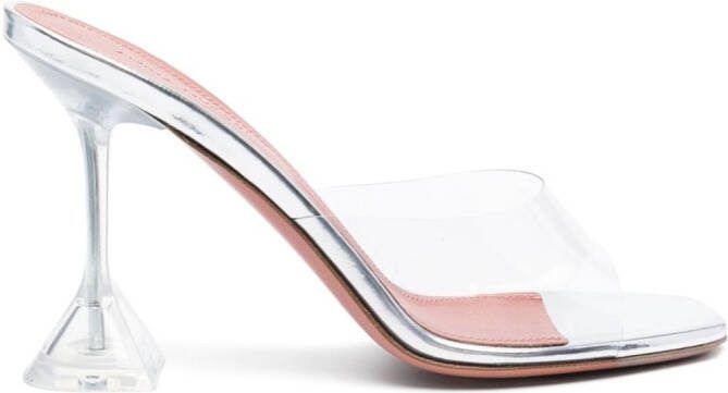 Amina Muaddi 95mm Lupita sandals Neutrals