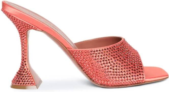 Amina Muaddi 95mm Lupita sandals Orange