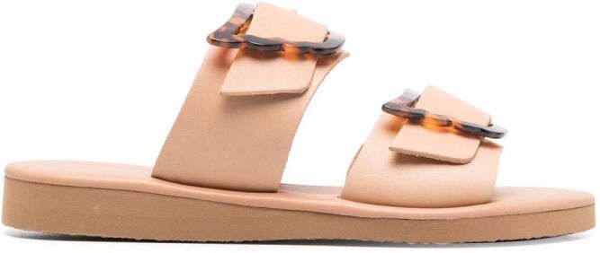 Ancient Greek Sandals buckle-embellished flat sandals Neutrals
