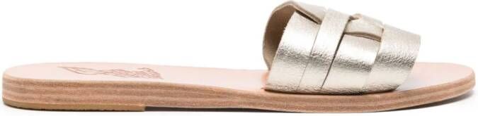 Ancient Greek Sandals Filenada flat leather sandals Gold