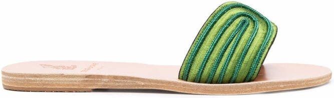 Ancient Greek Sandals The Harness slides Green