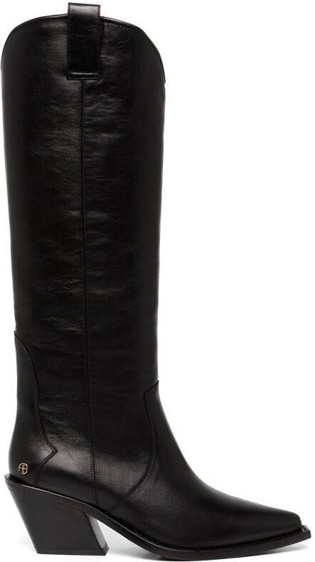 ANINE BING Tania cowboy boots Black