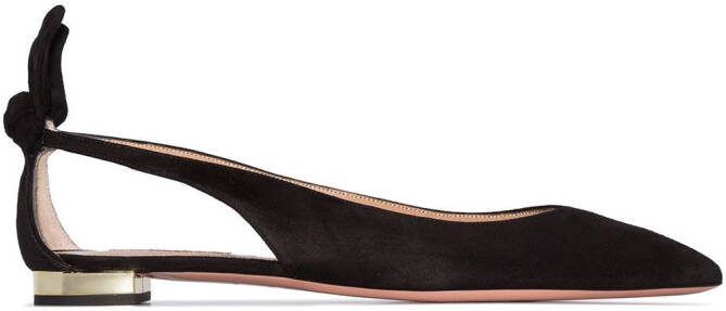 Aquazzura Bow Tie ballerina shoes Black