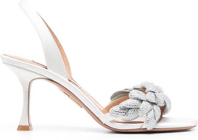 Aquazzura Galactic Flower 75mm sandals White