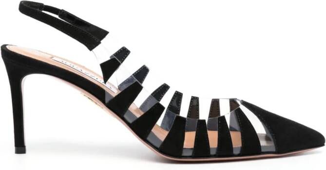 Aquazzura Hot Rumor Sling 75mm pumps Black