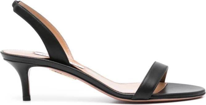 Aquazzura 50mm So Nude leather sandals Black