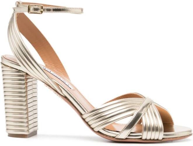 Aquazzura Very Sundance 85mm sandals Gold
