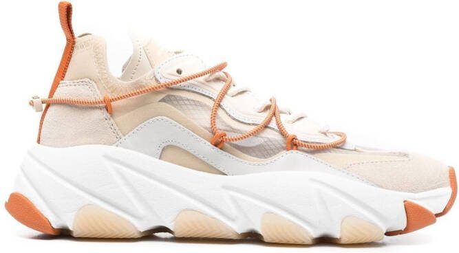 Ash low-top chunky suede sneakers White