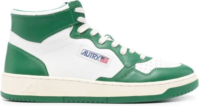 Autry Medalist panelled leather sneakers White