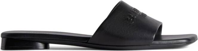 Balenciaga Duty Free leather sandals Black