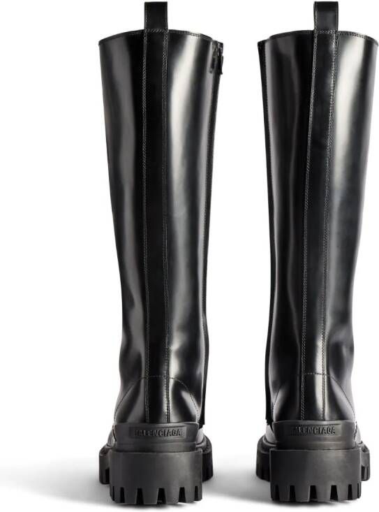 Balenciaga Strike lace-up leather boots Black - Picture 2