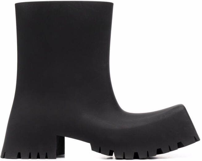 Balenciaga Trooper rubber low boots Black