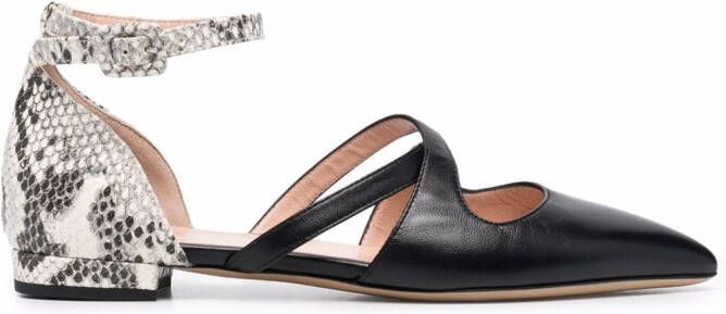 Bally python print-detail pointed pumps Black