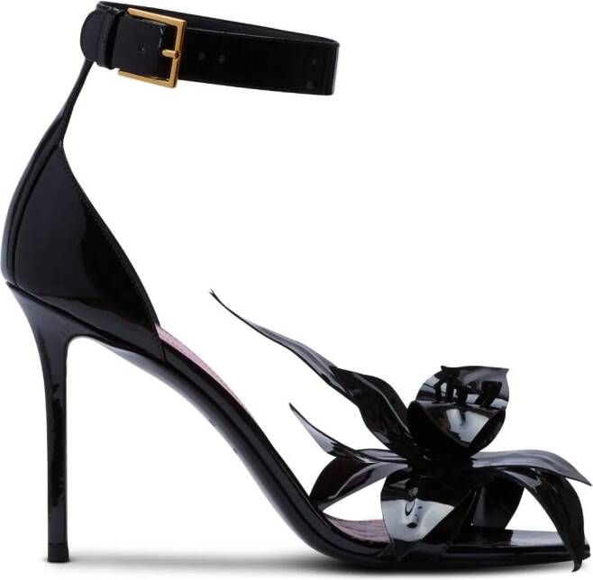 Balmain Ruby 95mm leather sandals Black