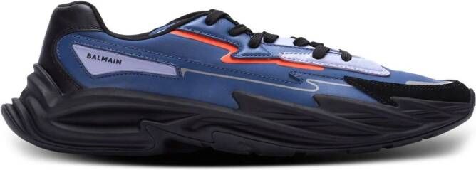Balmain Run-Row low-top leather sneakers Blue