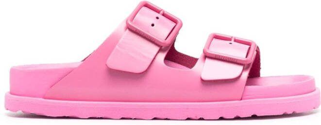 Birkenstock logo-embossed open-toe slides Pink