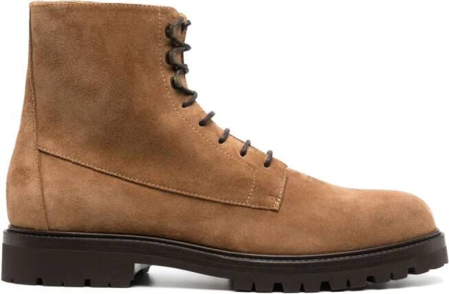 Brunello Cucinelli ankle-length suede boots Brown