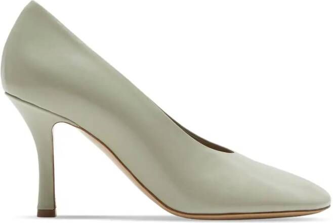 Burberry 85mm slip-on leather pumps Neutrals