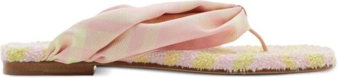Burberry open-toe flat sandals Pink