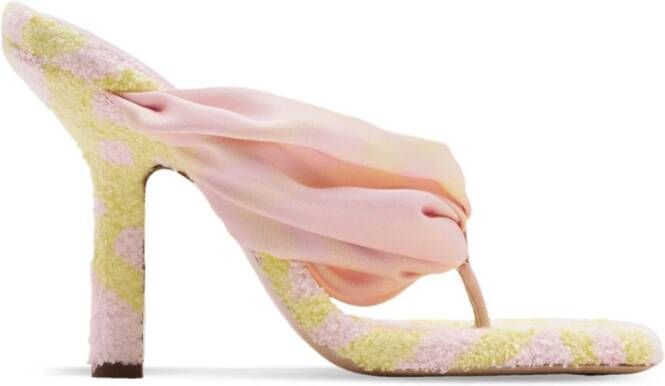 Burberry Check Pool 105mm open-toe sandals Pink