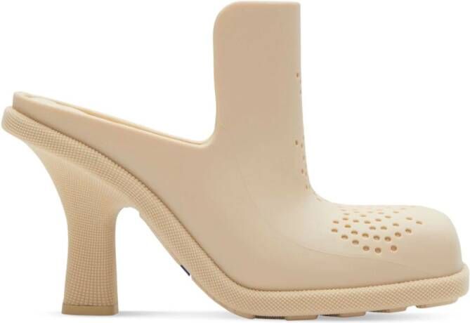 Burberry Equestrian Knight square-toe mules Neutrals