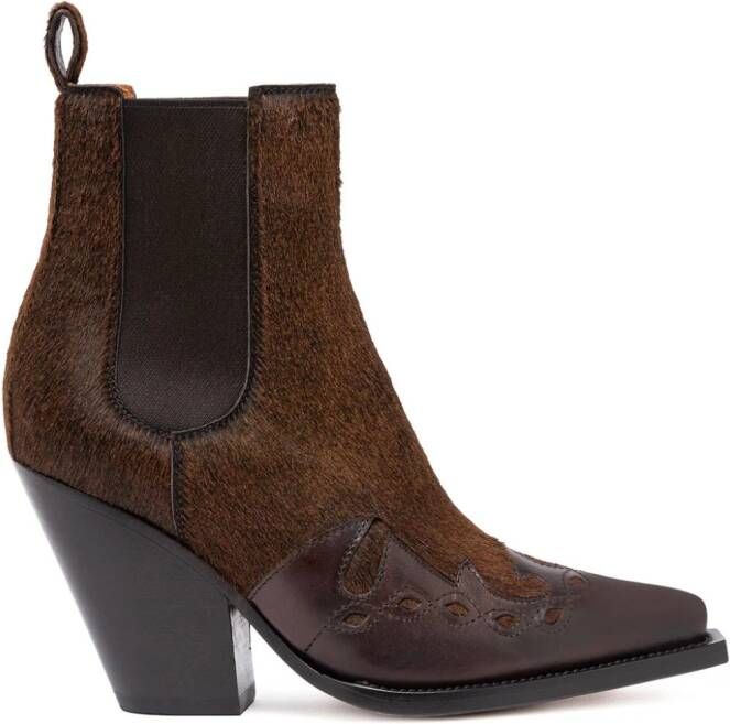 Buttero 90mm leather boots Brown