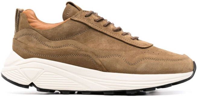 Buttero colour-block suede trainers Neutrals