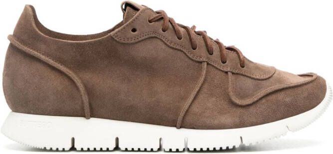 Buttero logo-patch leather sneakers Brown
