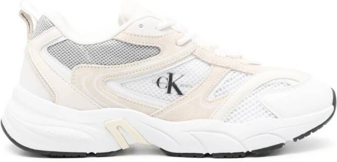Calvin Klein Jeans Retro logo-print sneakers Neutrals
