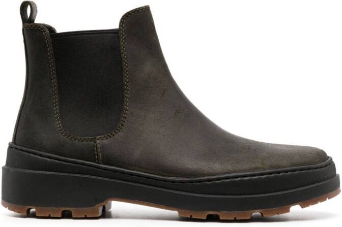 Camper Brutus Trek leather ankle boots Green
