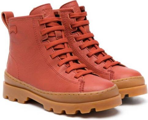 Camper Kids Brutus lace-up boots Red