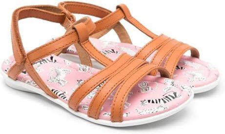 Camper Kids Right leather sandals Brown