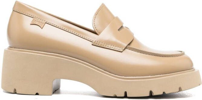Camper Milah 55mm penny-slot loafers Neutrals