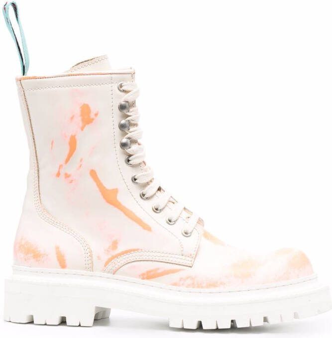 CamperLab Eki chunky-sole lace-up boots Orange